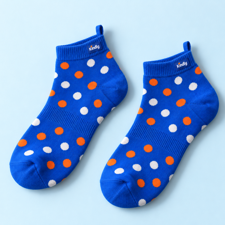 Kindly Ankle Hug ankle compression socks in Polka Pop print