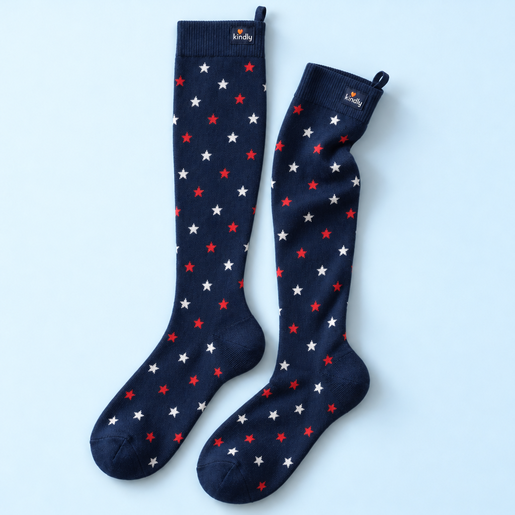 Kindly Star Spangled limited print knee-high compression socks